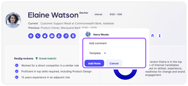 Template note options